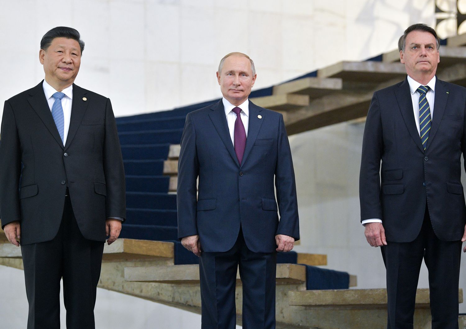 Xi Jinping, Vladimir Putin e Jair Bolsonaro