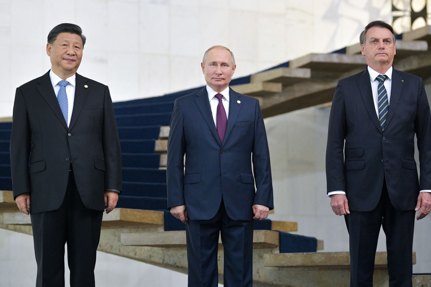 Xi Jinping, Vladimir Putin e Jair Bolsonaro