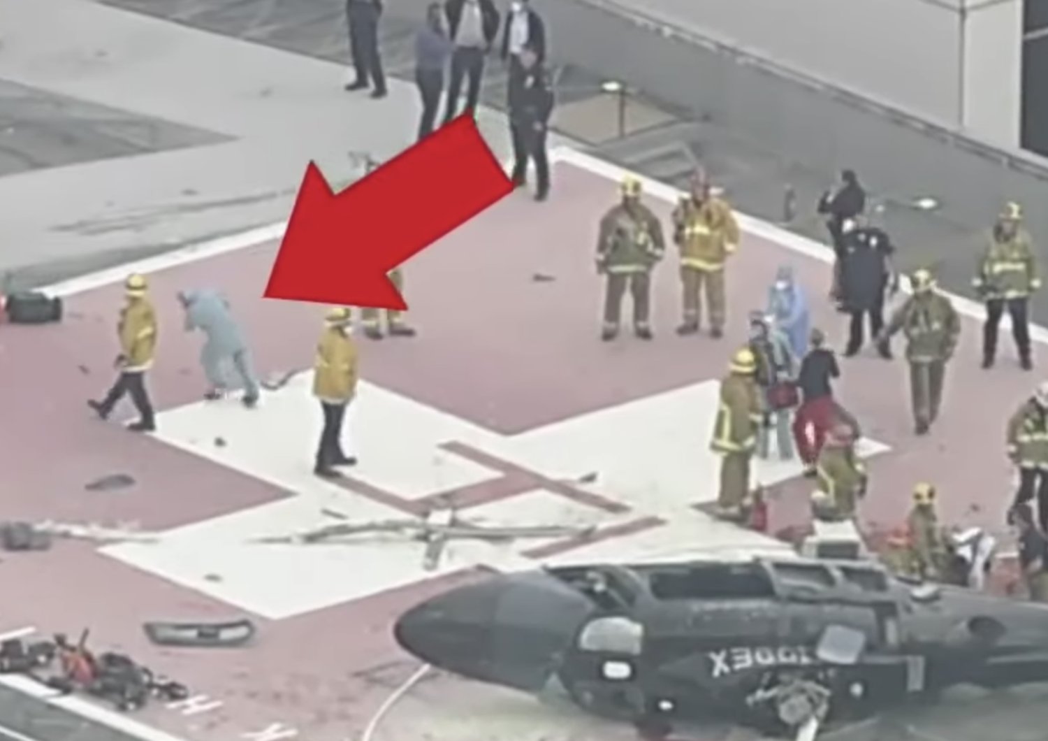 L'incidente sul tetto dell'ospedale di Los Angeles