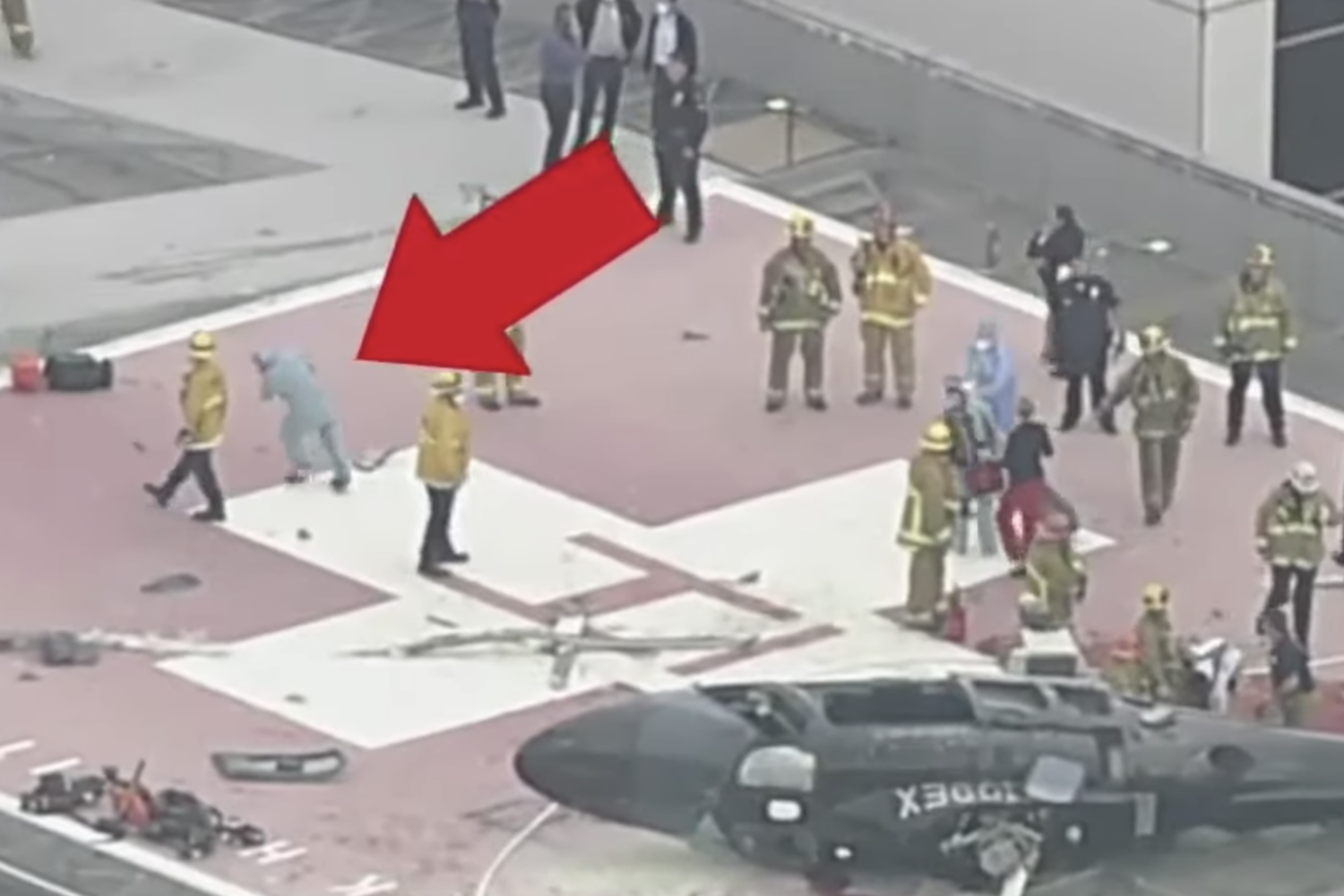 L'incidente sul tetto dell'ospedale di Los Angeles