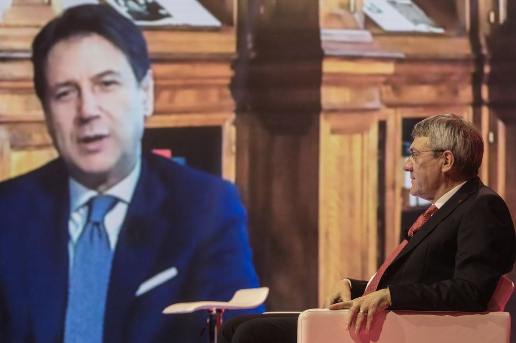 Giuseppe Conte e Maurizio Landini