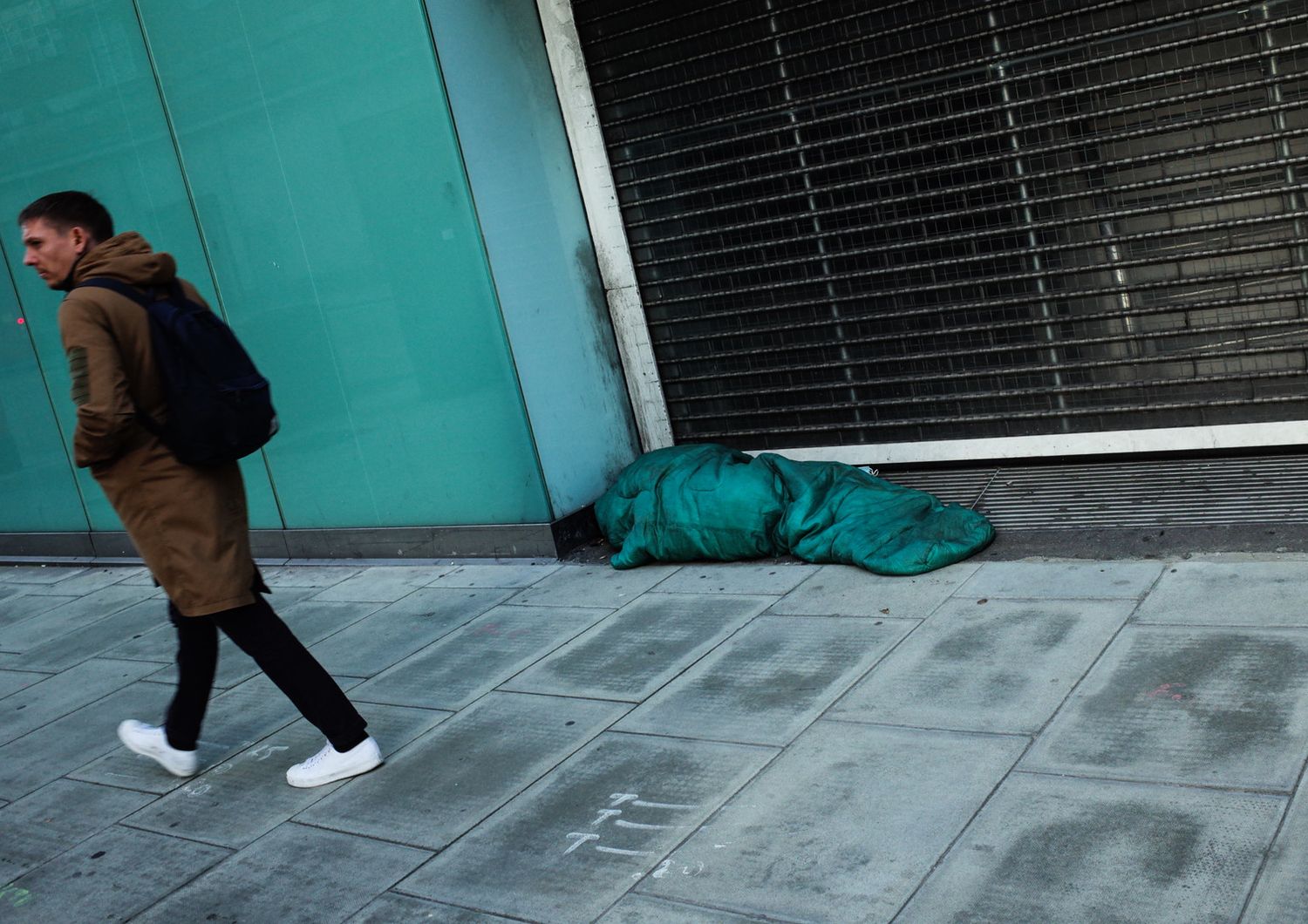 Un senzatetto per le strade di Roma, immagine d'archivio