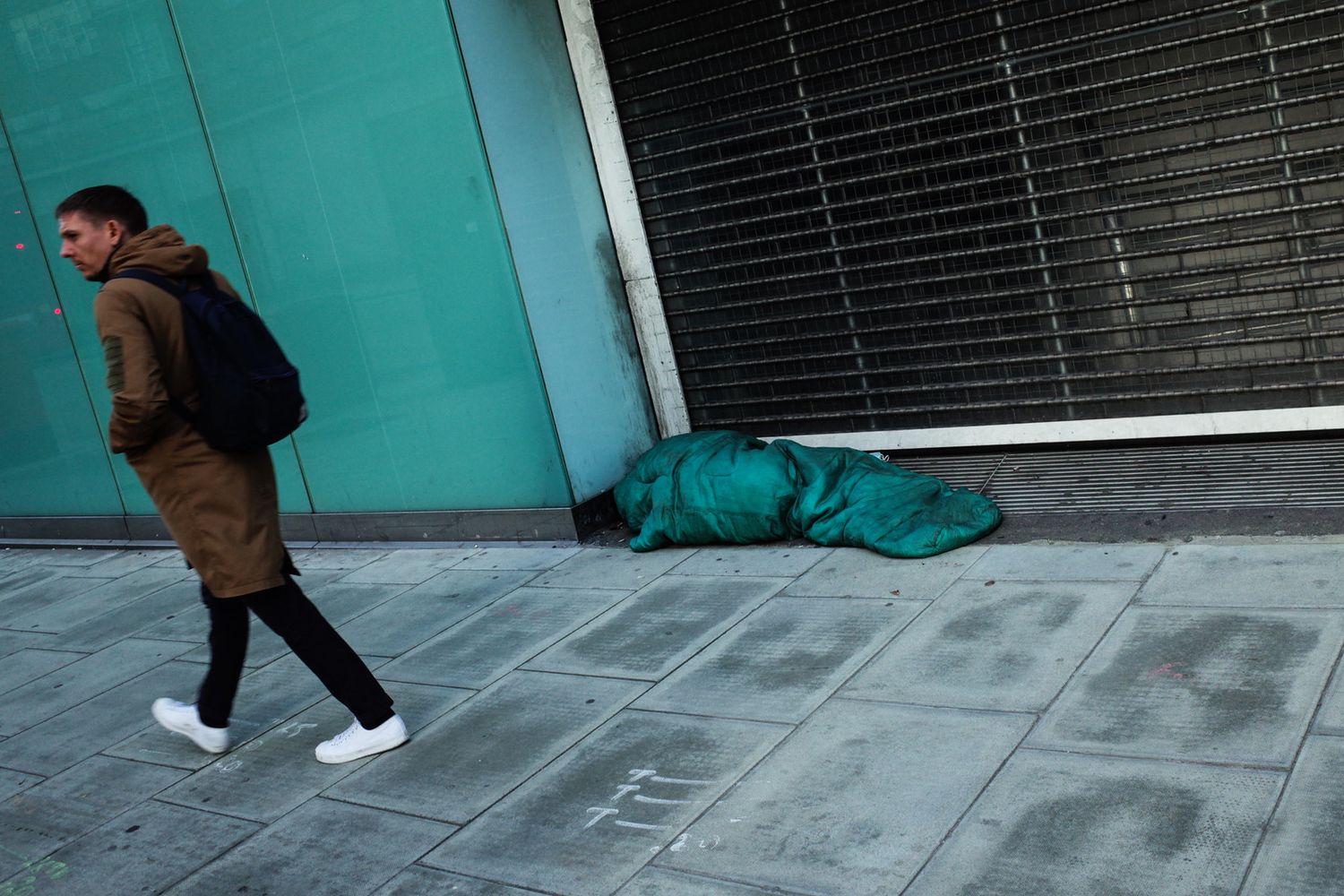 Un senzatetto per le strade di Roma, immagine d'archivio