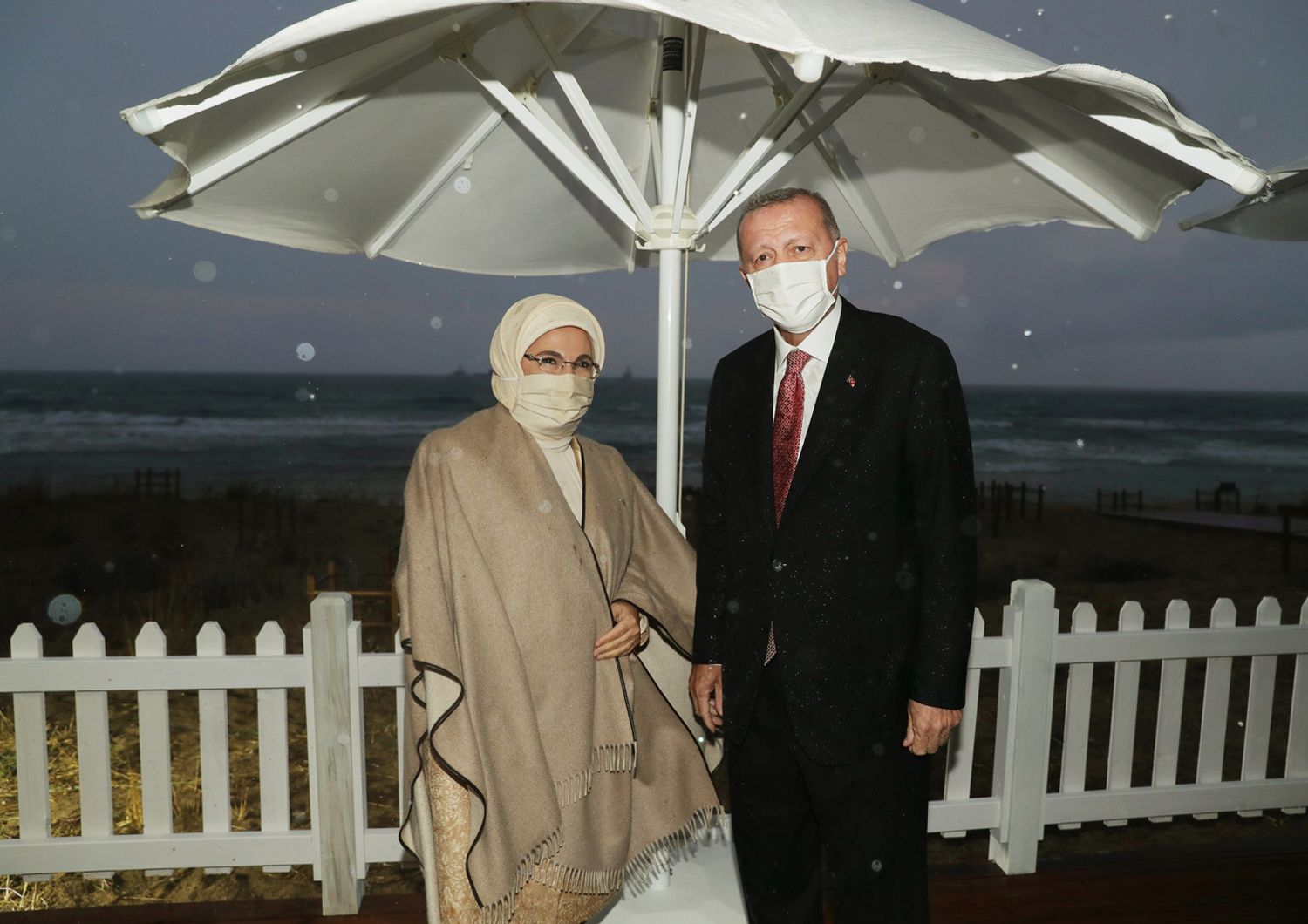 Recep Tayyip Erdogan con la moglie Ermin&nbsp;
