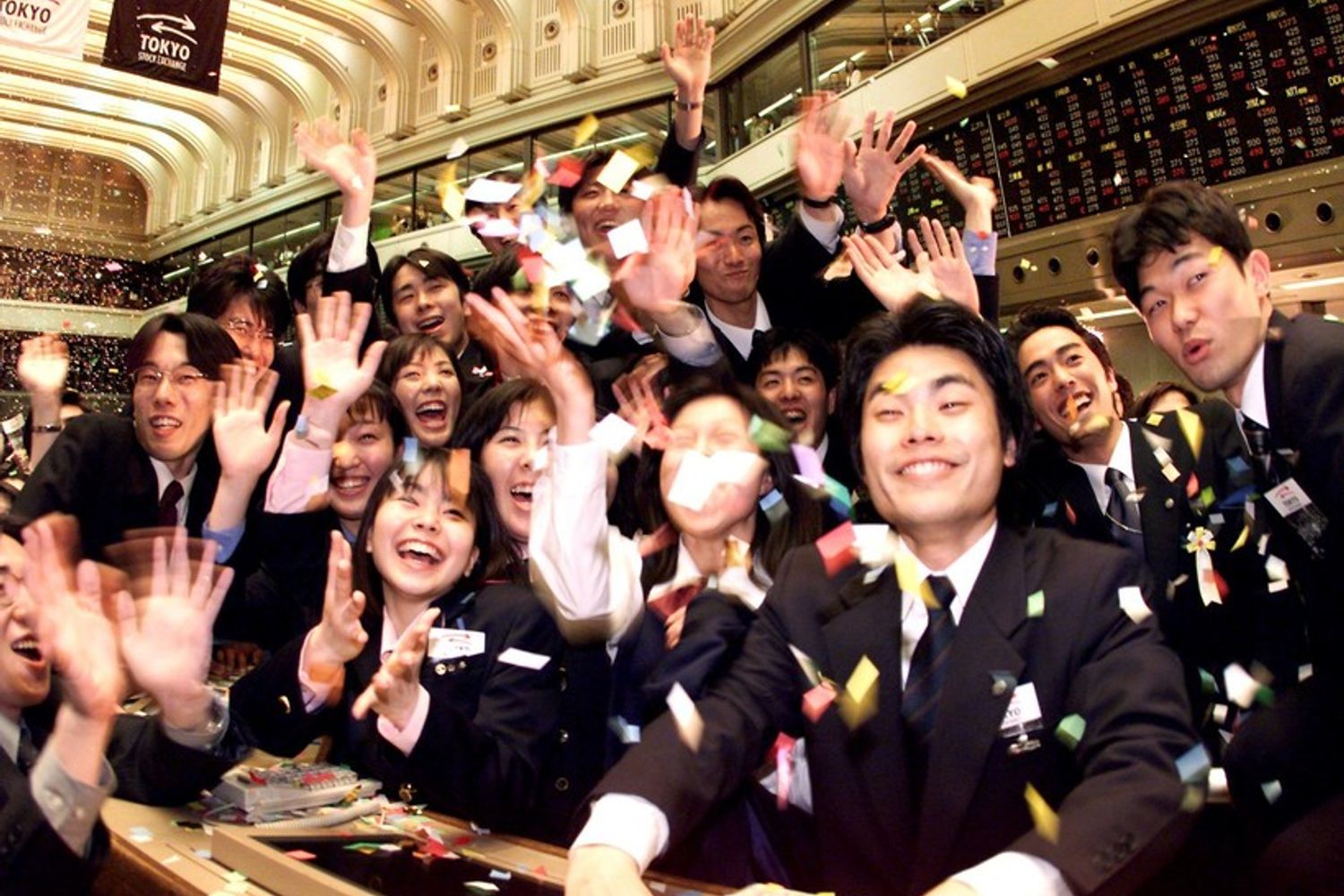 Trader alla Borsa di Tokyo