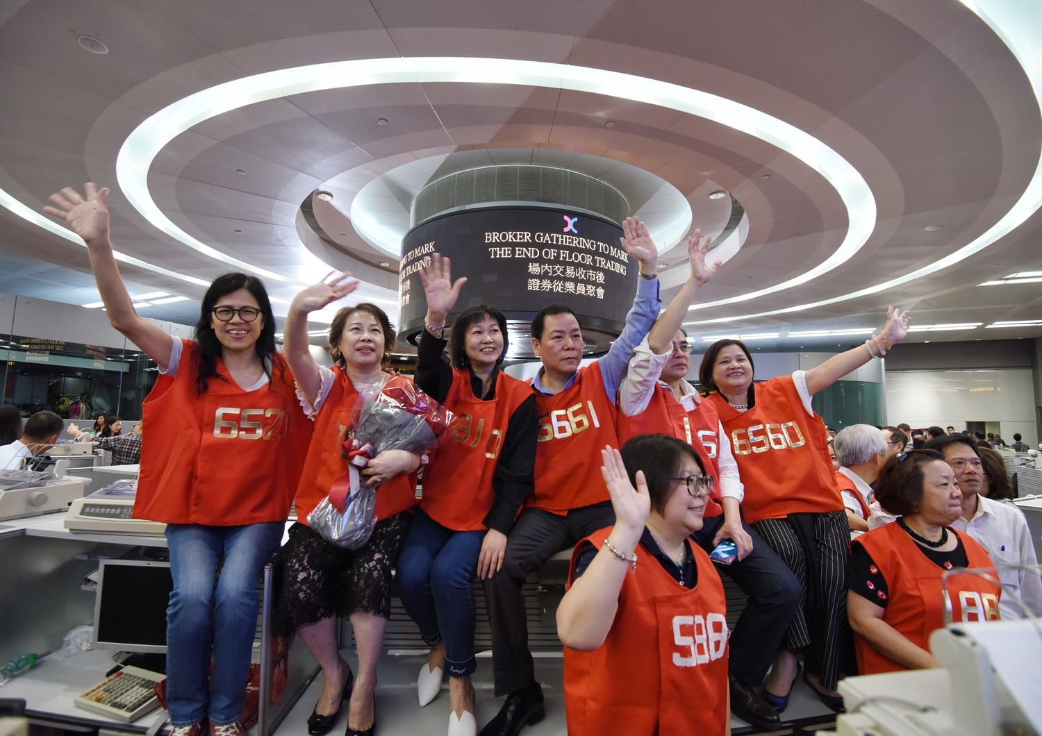 Trader della borsa di Hong Kong