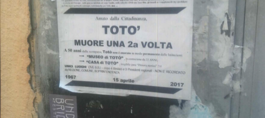 Uno dei manifesti che Ruotolo affisse per protesta contro lo stato di abbandono in cui versano i luoghi di Tot&ograve;