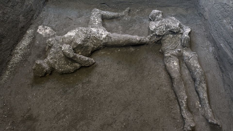 I calchi dei corpi ritrovati a Pompei
