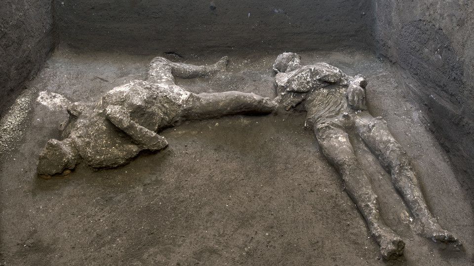 I calchi dei corpi ritrovati a Pompei