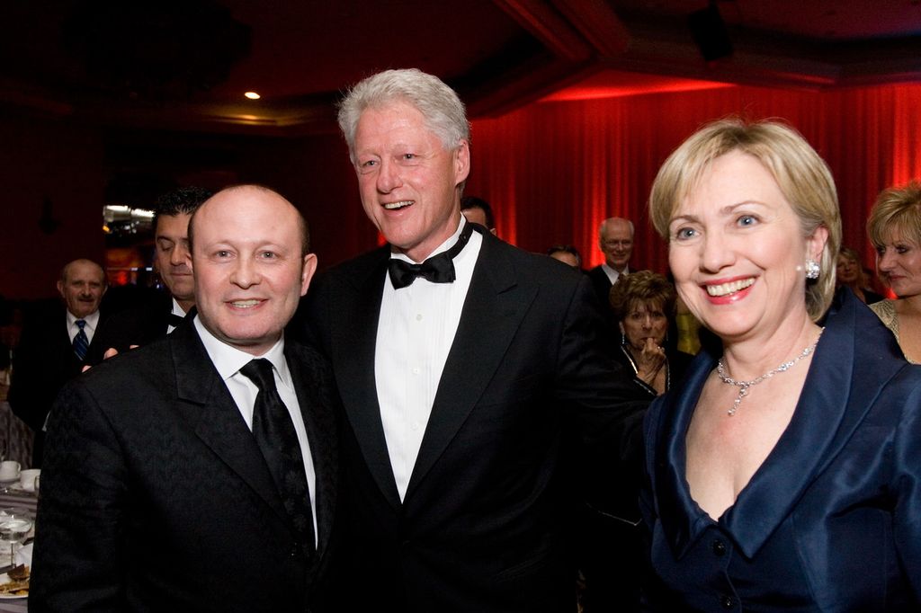 Franco Nuschese con Bill e Hillary Clinton