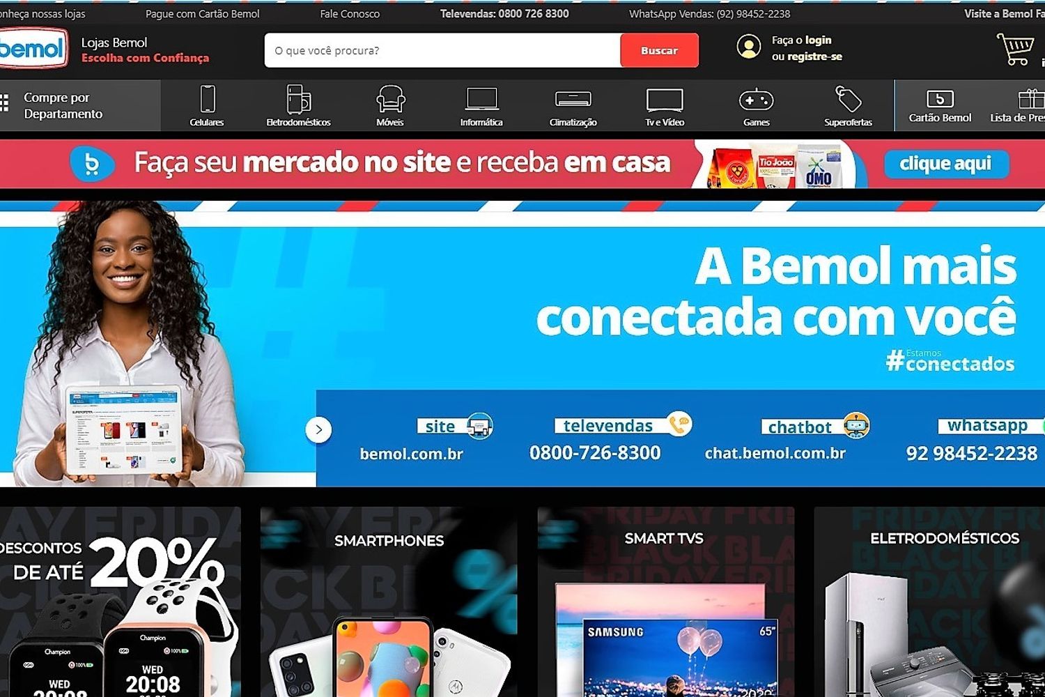 La pagina web di Bemol