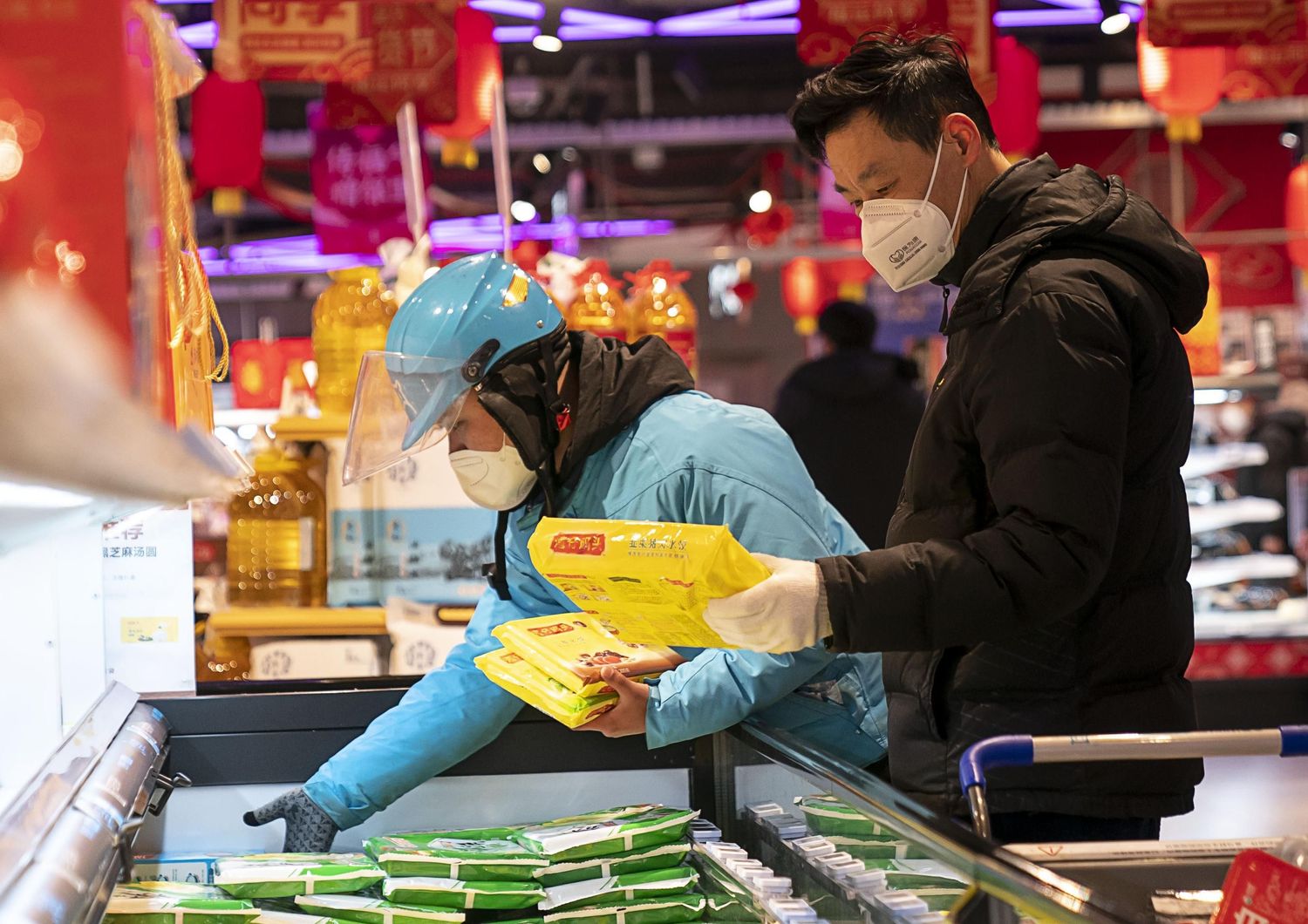 Prodotti surgelati in un supermercato cinese