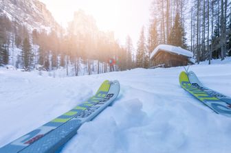 Una pista da sci a Cortina