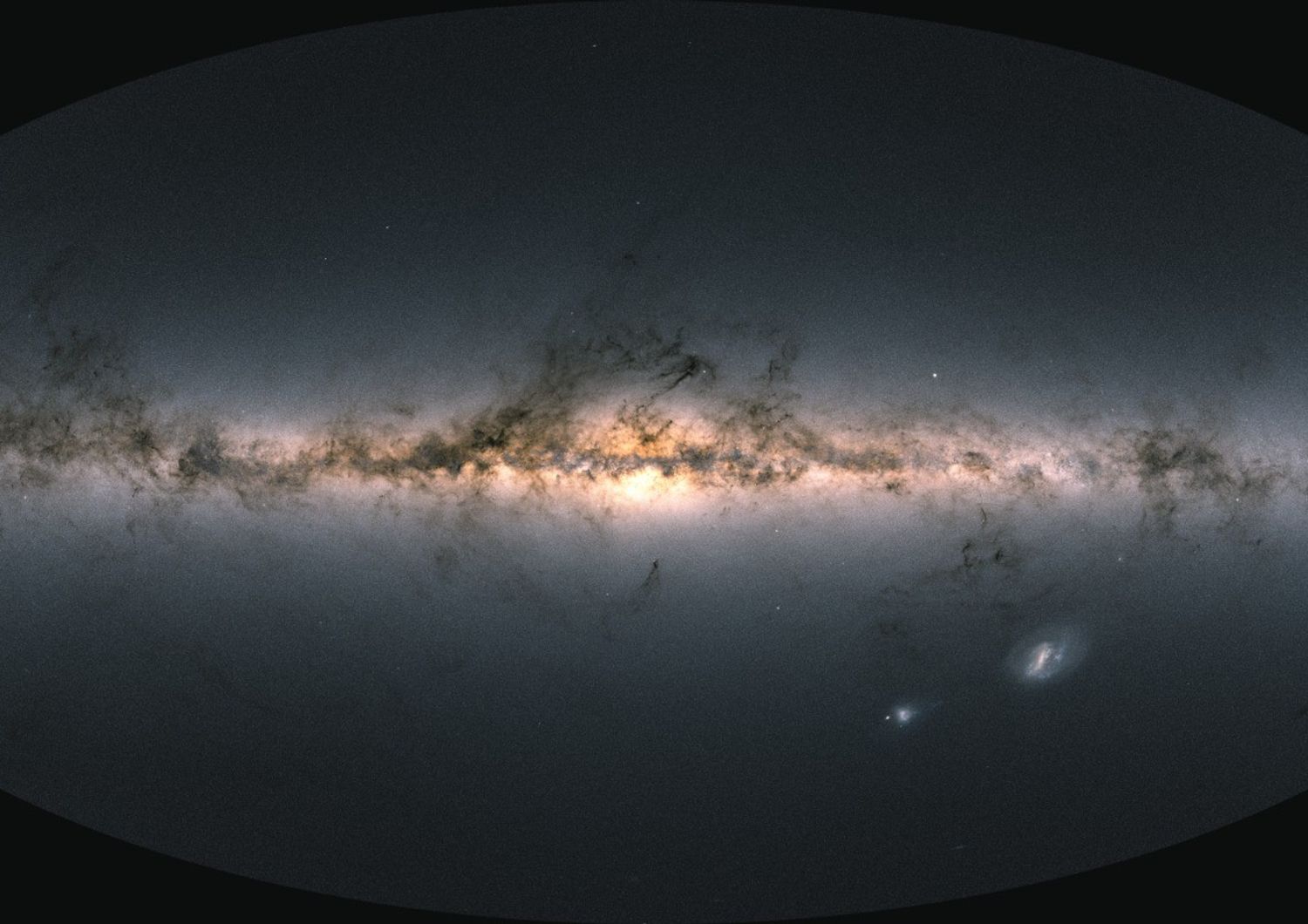 La distribuzione nel cielo di oltre un miliardo e mezzo di stelle, le cui posizioni, luminosit&agrave; e colori sono tratte dalla Early Data Release 3 della missione Gaia
