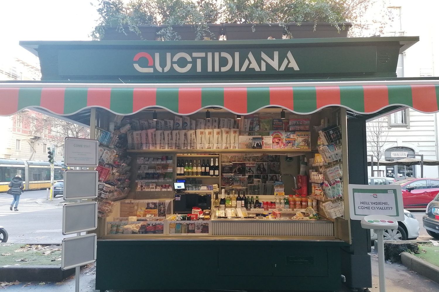 &nbsp;edicola 'Quotidiana' a Milano