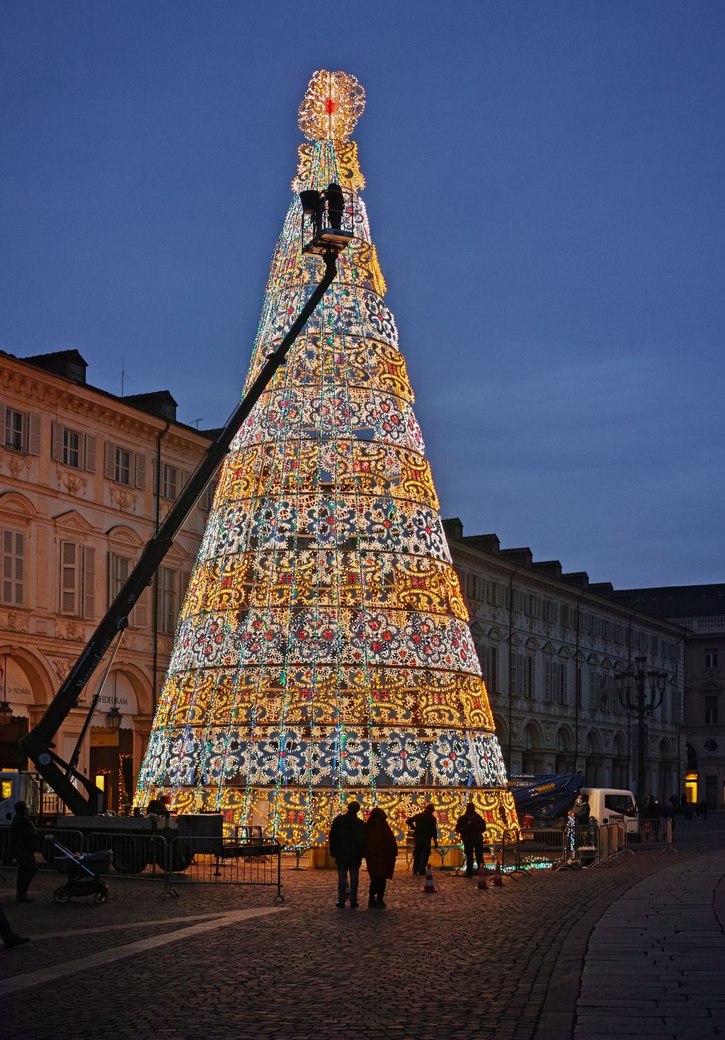 L'albero di Natale in piazza San Carlo a Torino