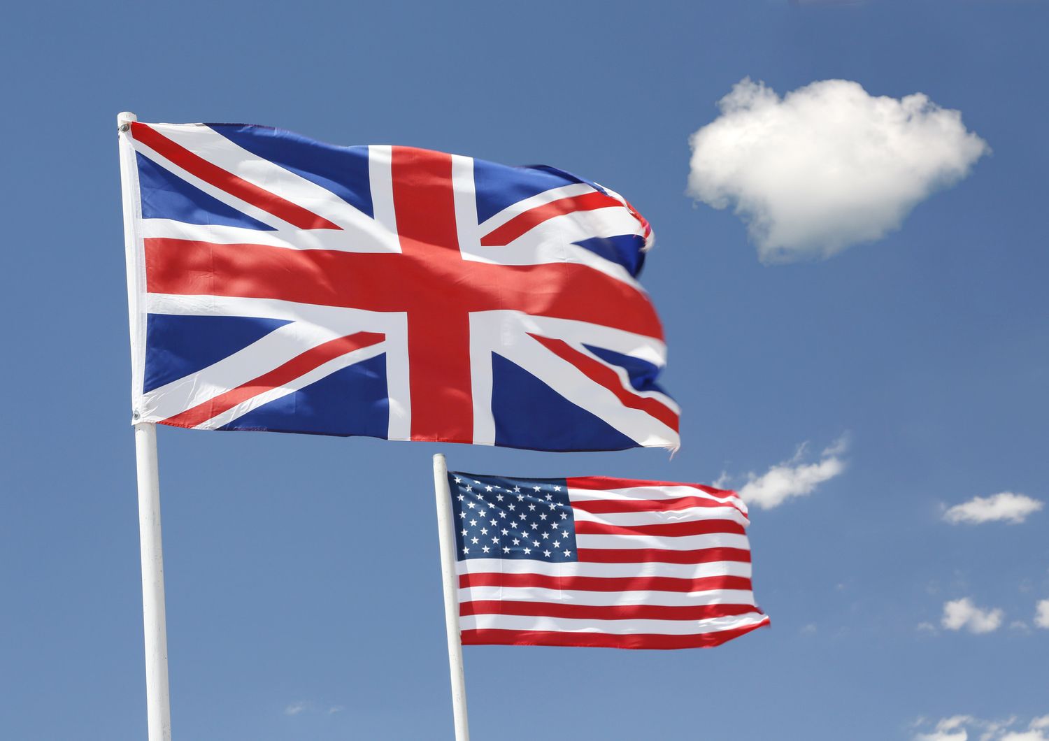 Le bandiere di Regno Unito e Usa