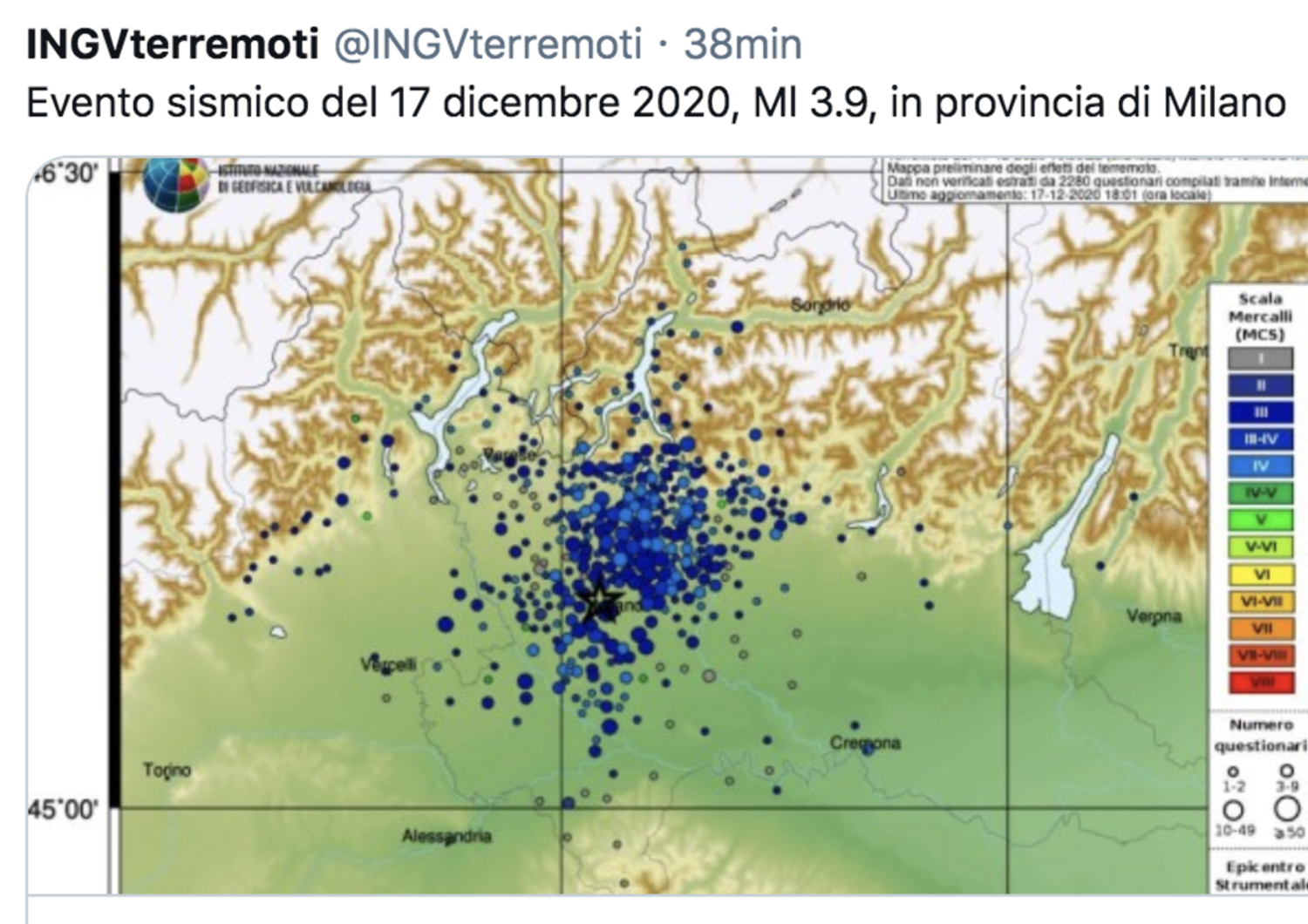 terremoto milano