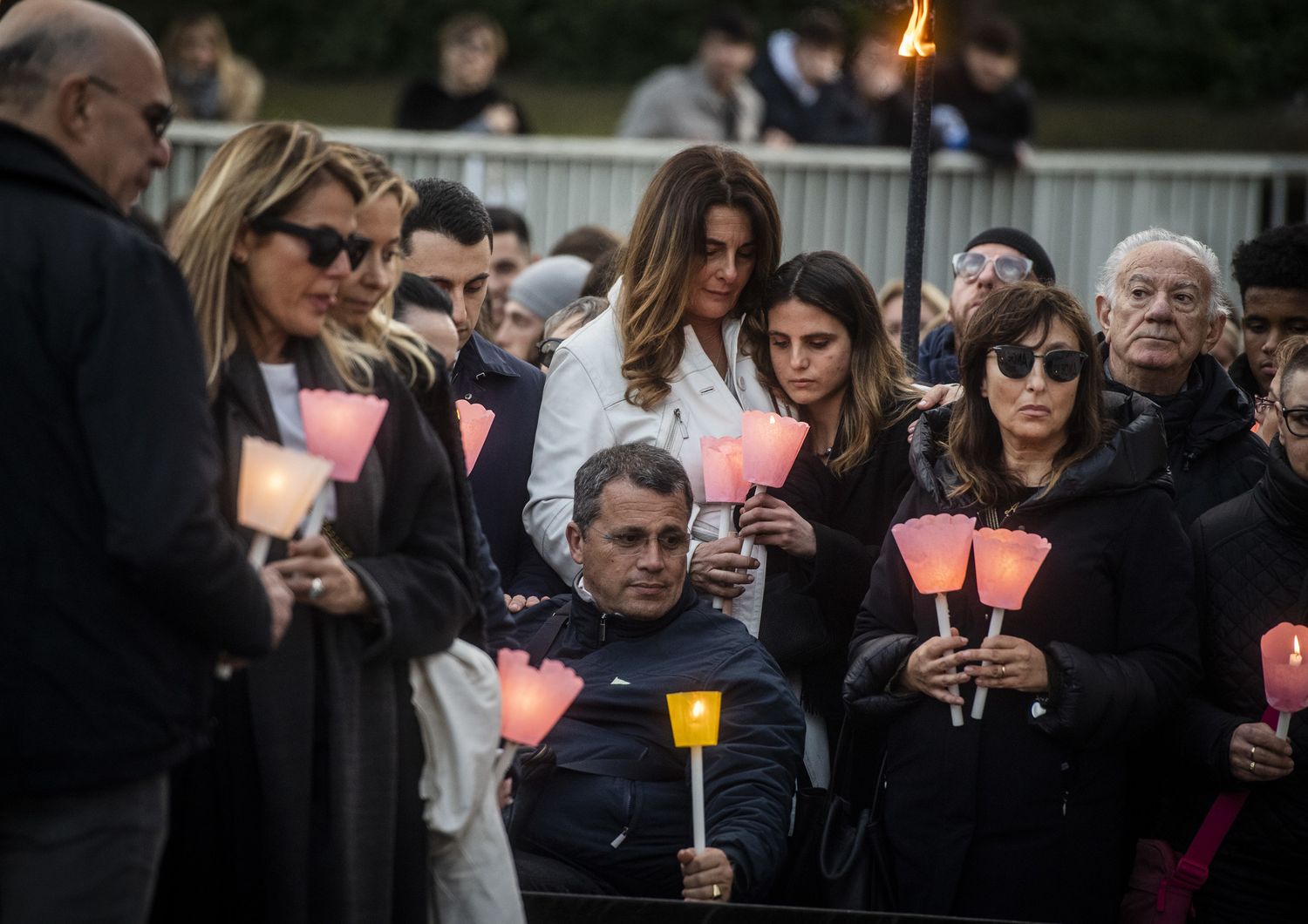fiaccolata in ricordo di Camilla Romagnoli e Gaia Von Freymann, uccise la notte tra il 21 e il 22 dicembre da Pietro Genovese. Al centro il padre di Gaia&nbsp;