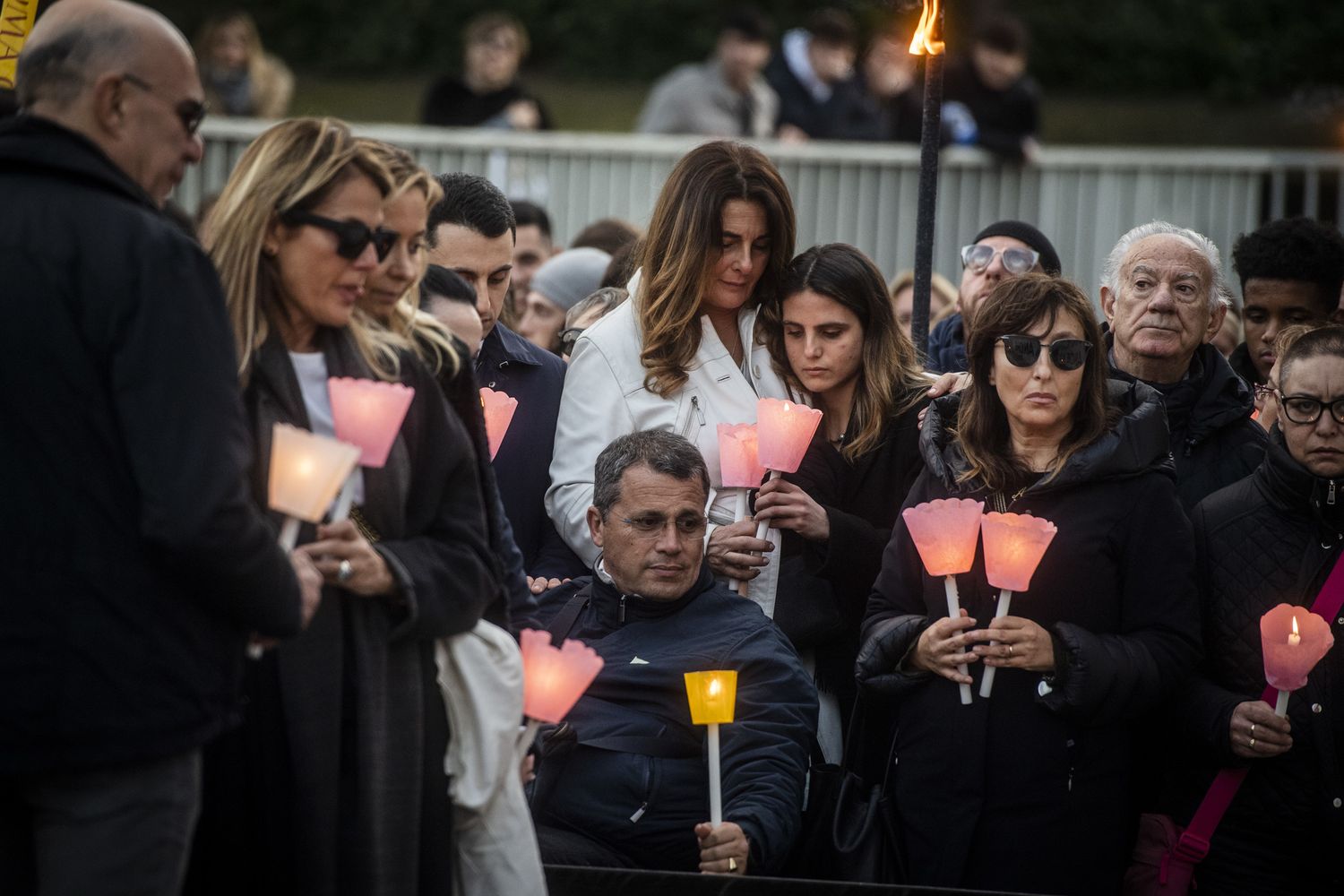 fiaccolata in ricordo di Camilla Romagnoli e Gaia Von Freymann, uccise la notte tra il 21 e il 22 dicembre da Pietro Genovese. Al centro il padre di Gaia&nbsp;