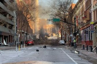 I danni dell'esplosione a Nashville