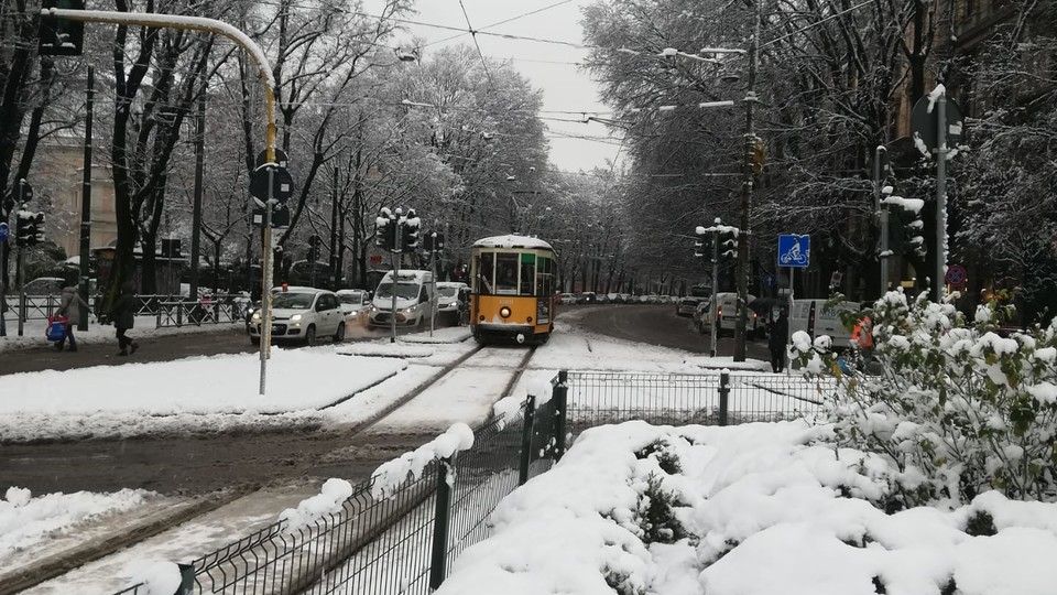 Maltempo, Milano sotto la neve&nbsp;