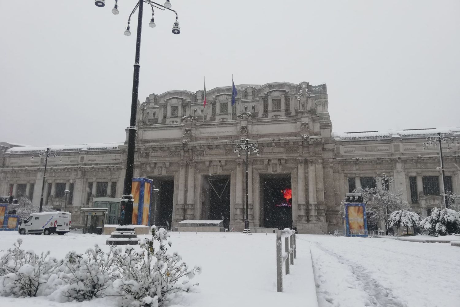 Maltempo e neve a Milano