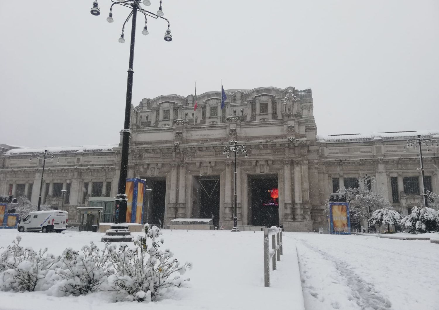 Maltempo e neve a Milano