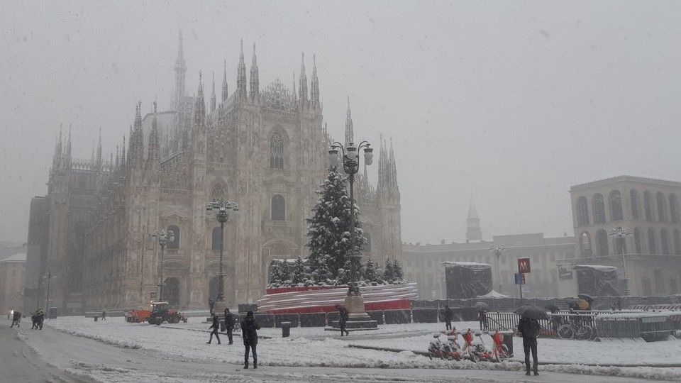 Maltempo, Milano sotto la neve&nbsp;