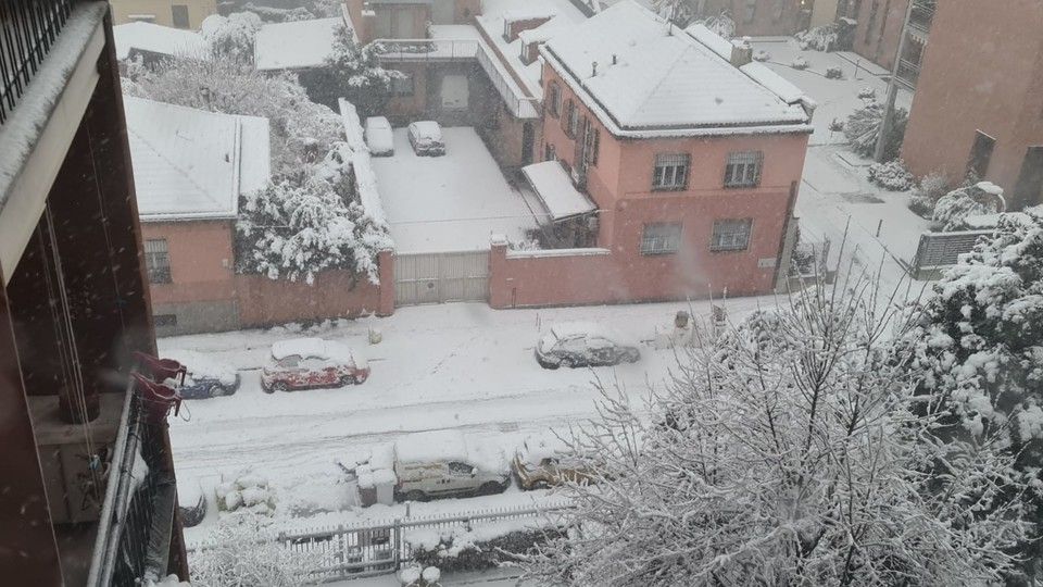 Maltempo, Milano sotto la neve&nbsp;&nbsp;