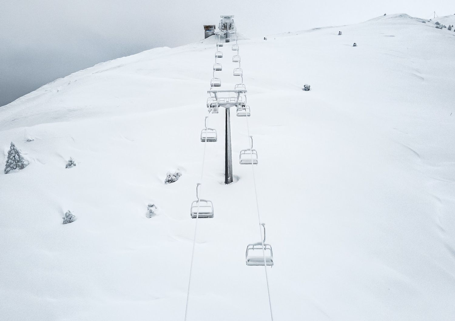 Italia, turismo. Un impianto sciistico nella stagione invernale 2020-2021