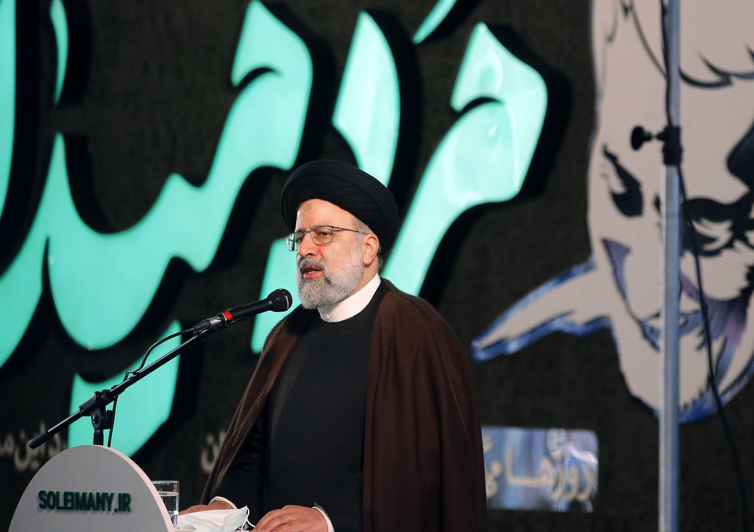 &nbsp;Ebrahim Raisi, capo della magistratura in Iran, in occasione cerimonia primo anniversario morte generale Soleimani