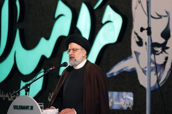 &nbsp;Ebrahim Raisi, capo della magistratura in Iran, in occasione cerimonia primo anniversario morte generale Soleimani