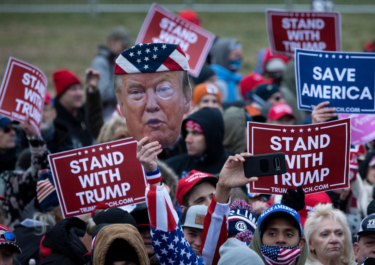 &nbsp;La manifestazione a Washington a sostegno di Donald Trump