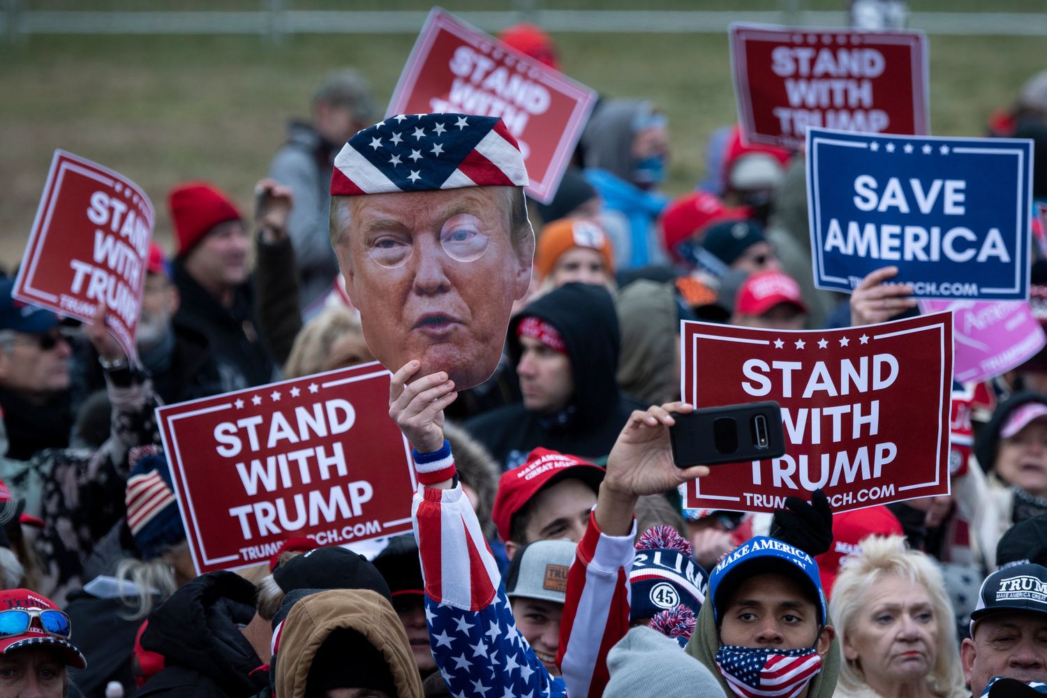 &nbsp;La manifestazione a Washington a sostegno di Donald Trump