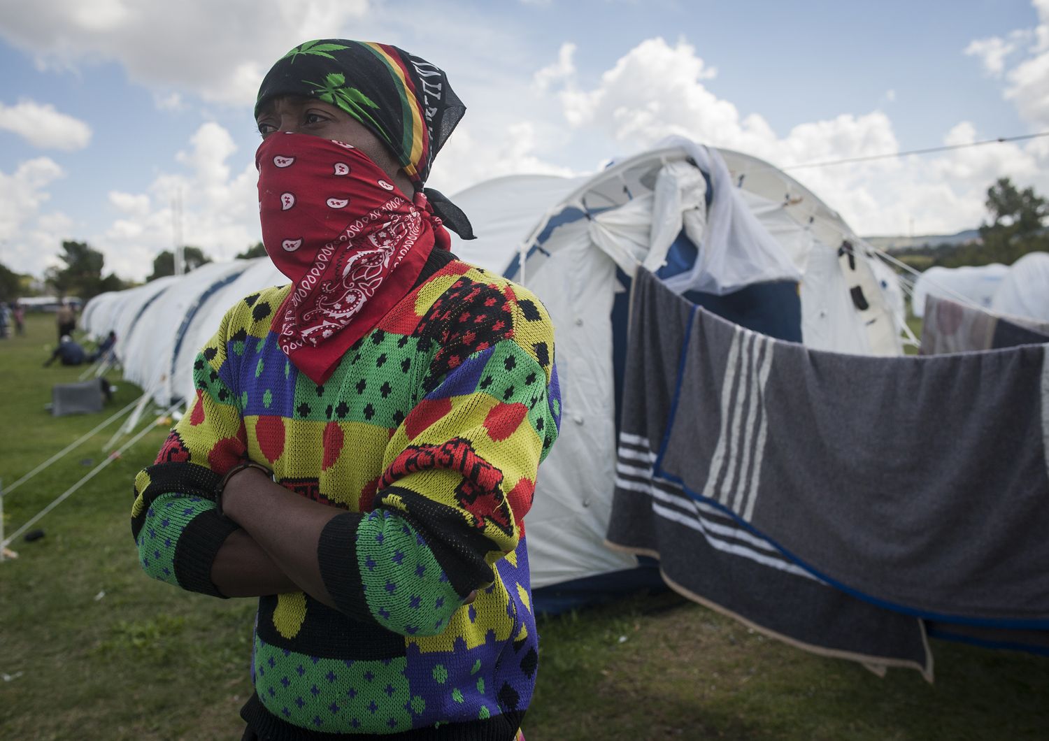 Tende per i senza tetto a Pretoria per contenere la pandemia