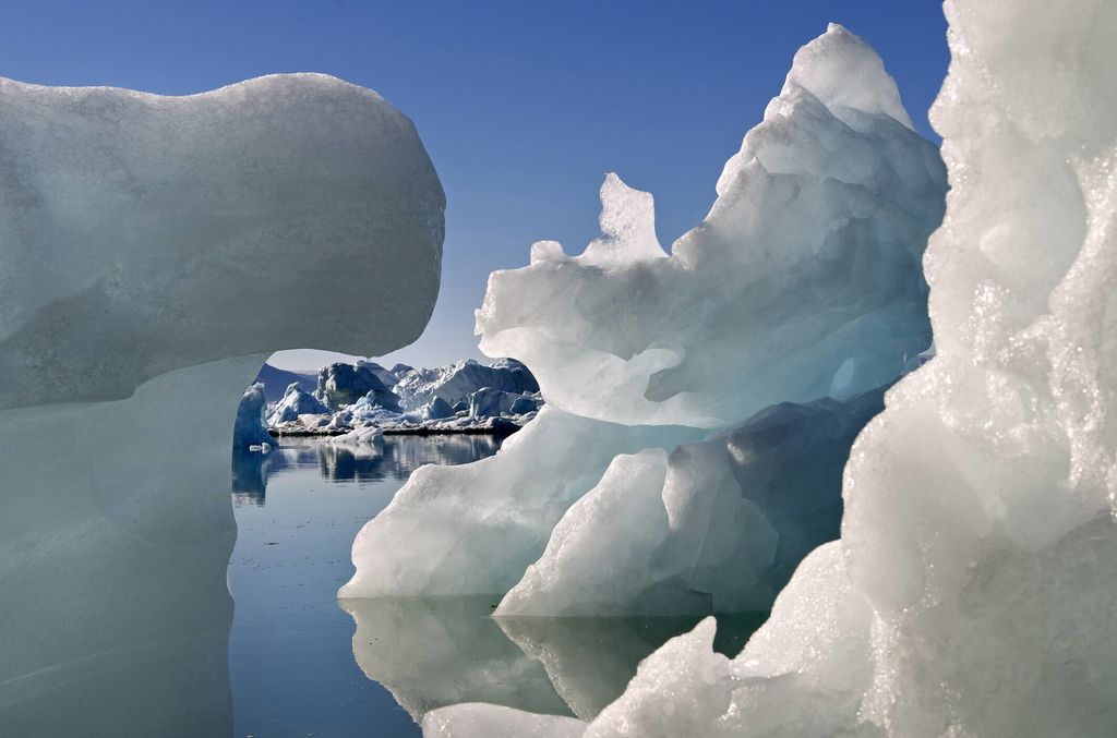 Il Mare Artico attorno alle coste della Groenlandia