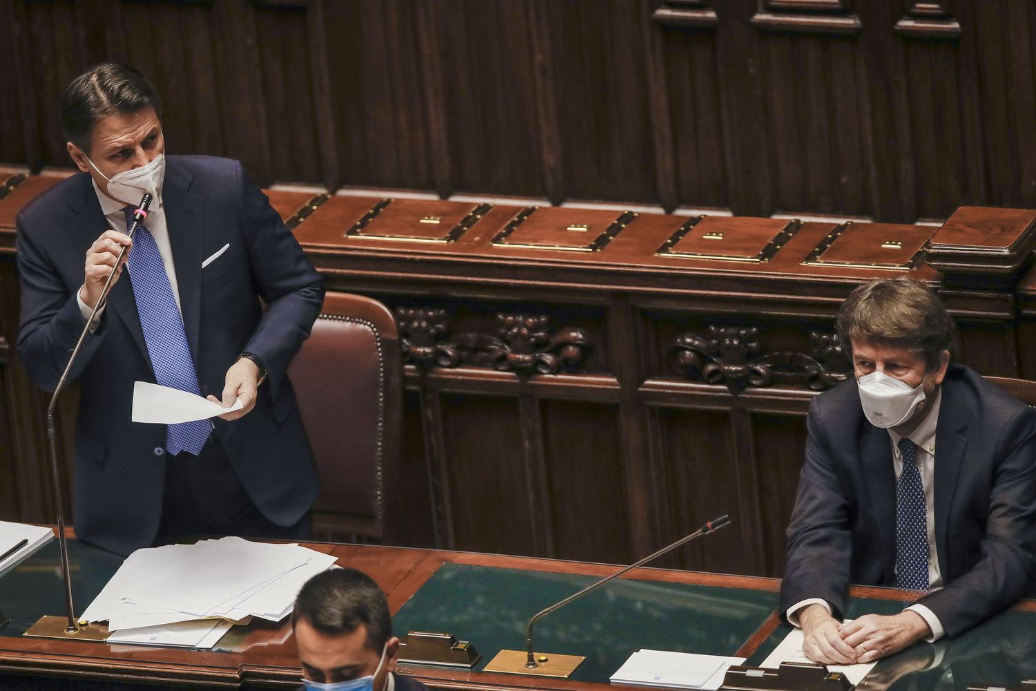 &nbsp;Giuseppe Conte alla Camera il 18 gennaio 2021