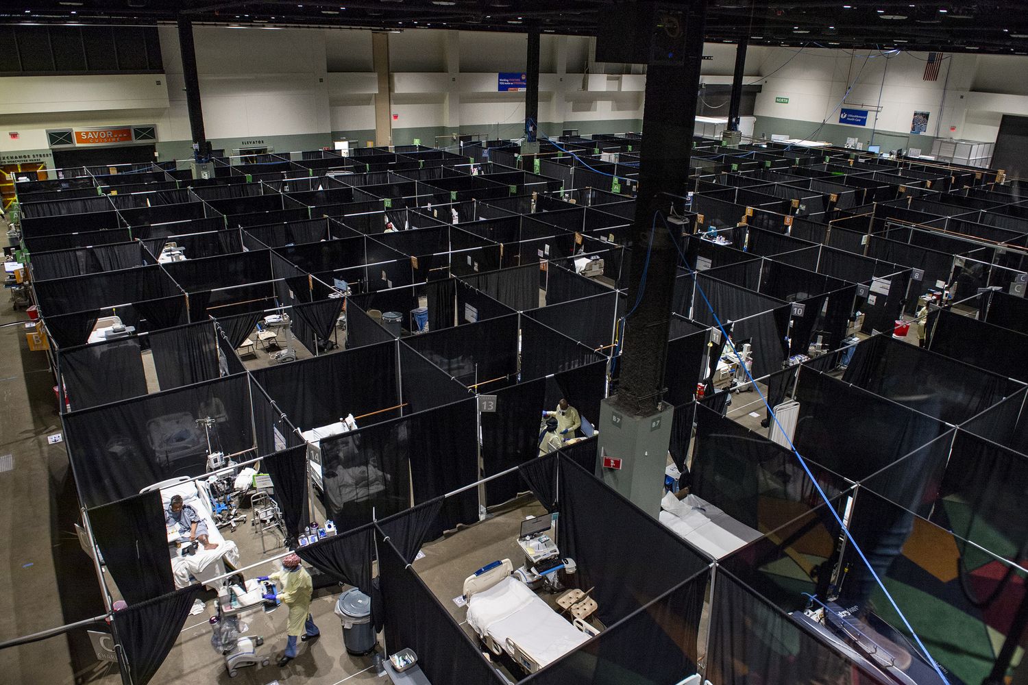 Ospedale Covid di Worcester, Massachusetts