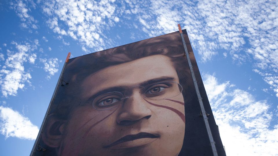 Il murale dedicato a Gramsci in un quartiere popolare di Firenze&nbsp;
