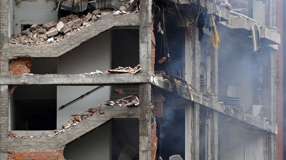Esplosione di un palazzo nel centro di Madrid&nbsp;