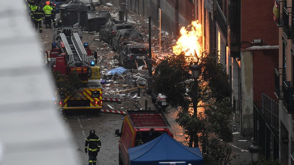 Esplosione di un palazzo nel centro di Madrid&nbsp;