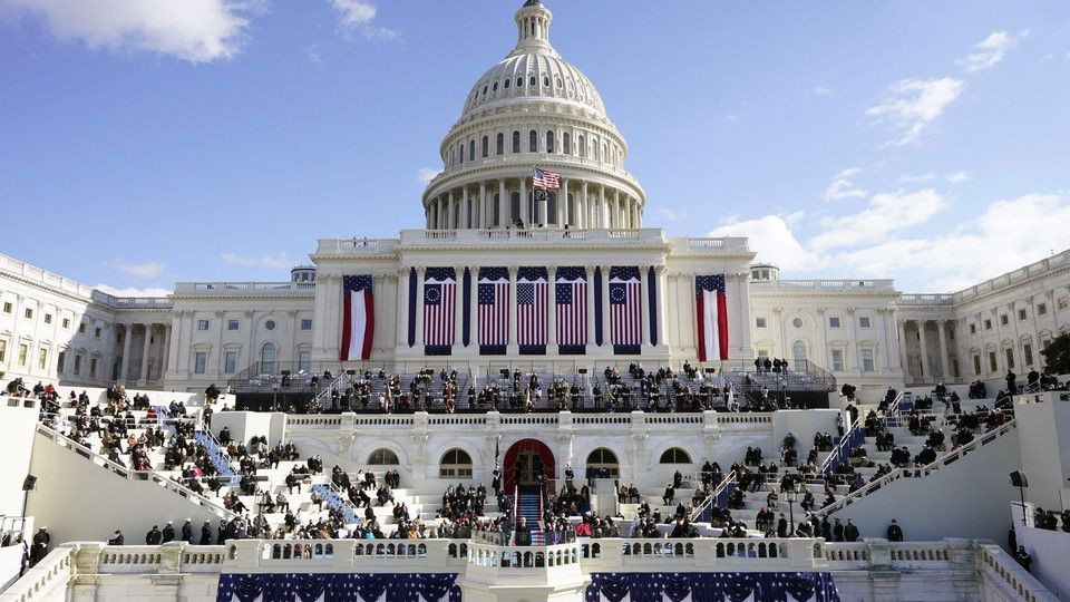 Il Congresso pavesato per la cerimonia di insediamento di Joe Biden