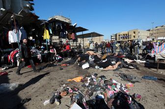 Il mercato di Baghdad dopo la strage