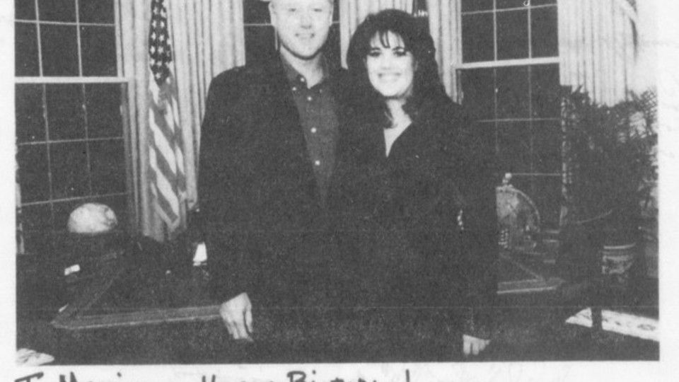 Bill Clinton nello Studio Ovale con Monica Lewinsky