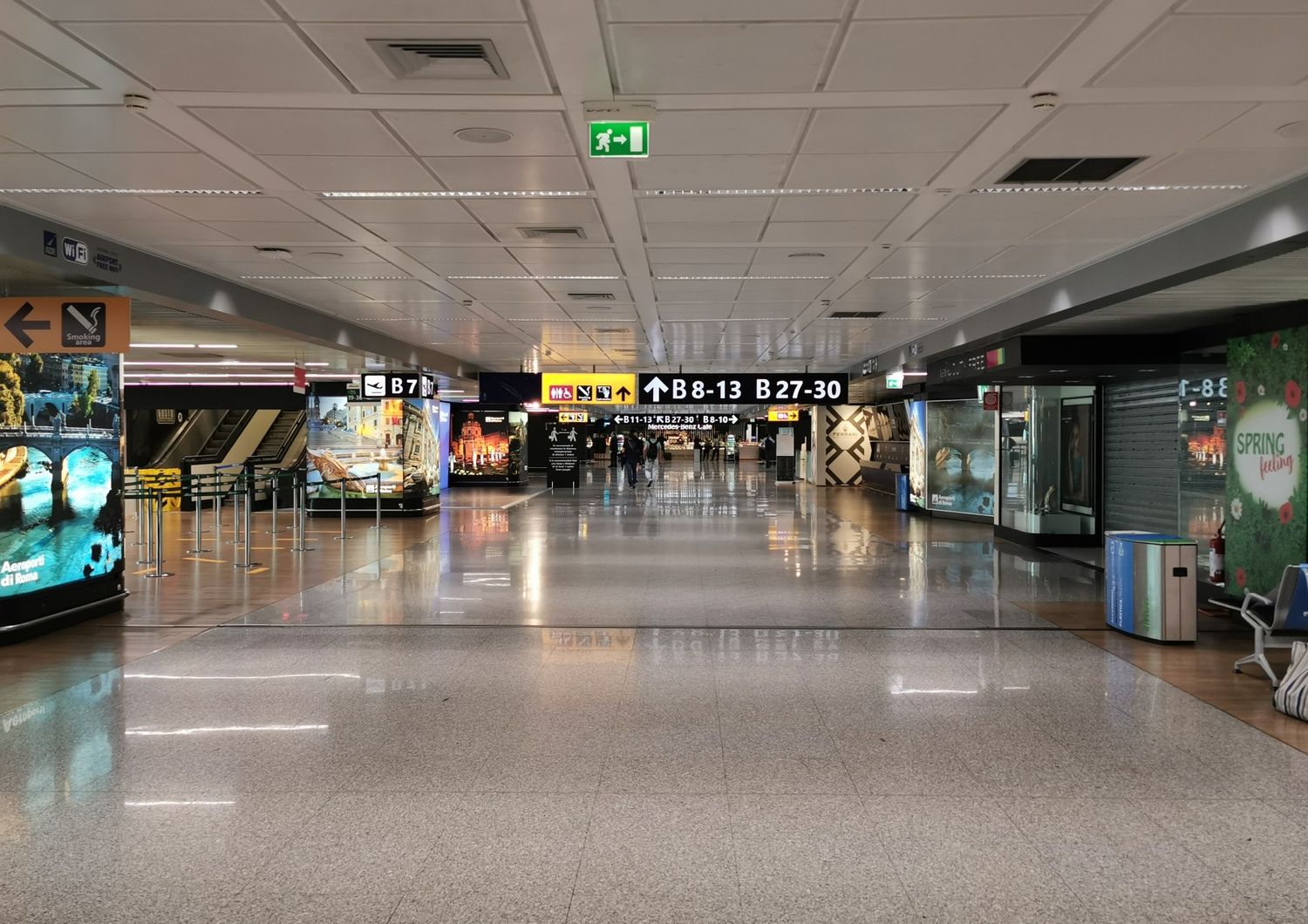 Il terminal dell'aeroporto di Fiumicino