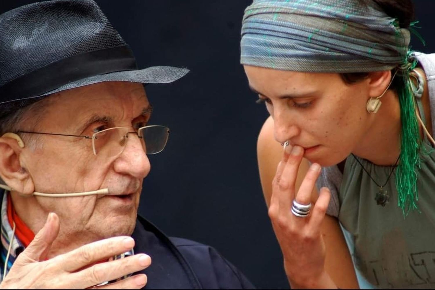 Viviana Correddu con Don Gallo