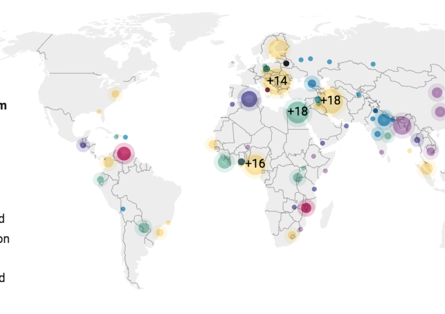 Mappa violazioni libert&agrave; di Stampa (Cpj)