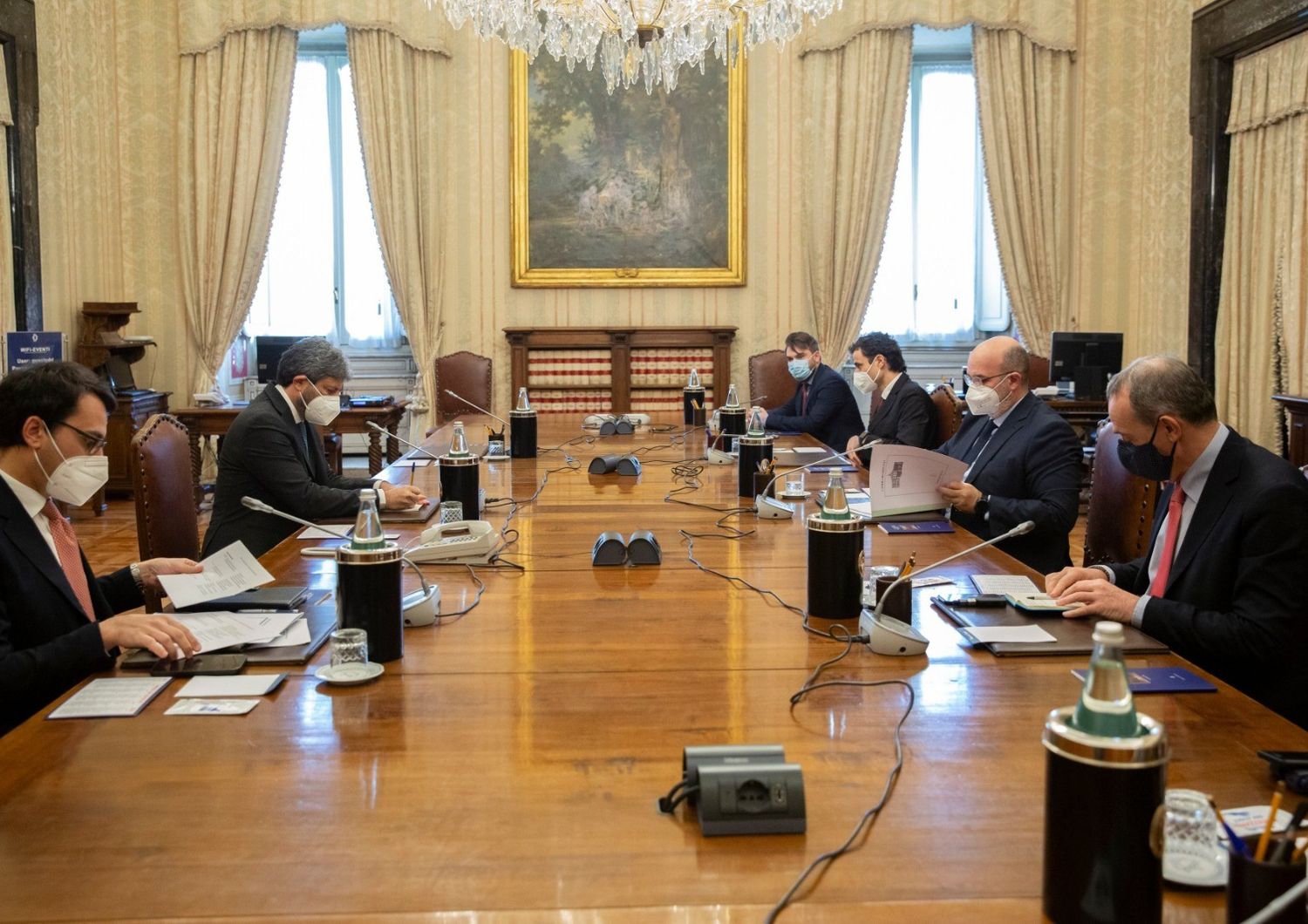Consultazioni del presidente della Camera Roberto Fico con la delegazione M5s&nbsp;