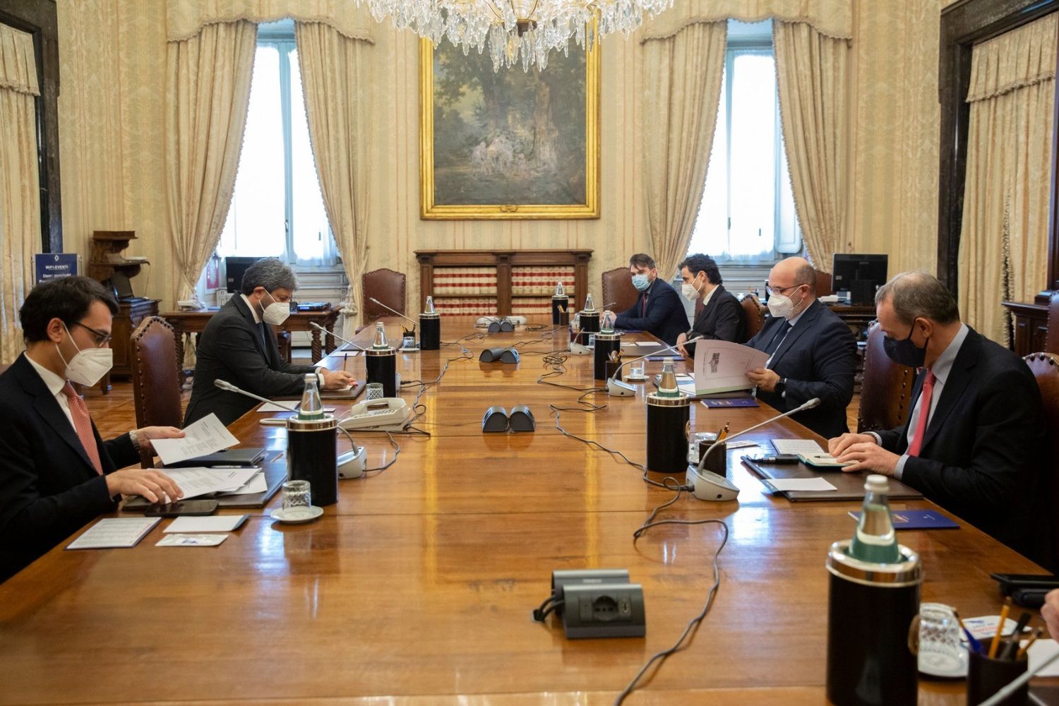 Consultazioni del presidente della Camera Roberto Fico con la delegazione M5s&nbsp;
